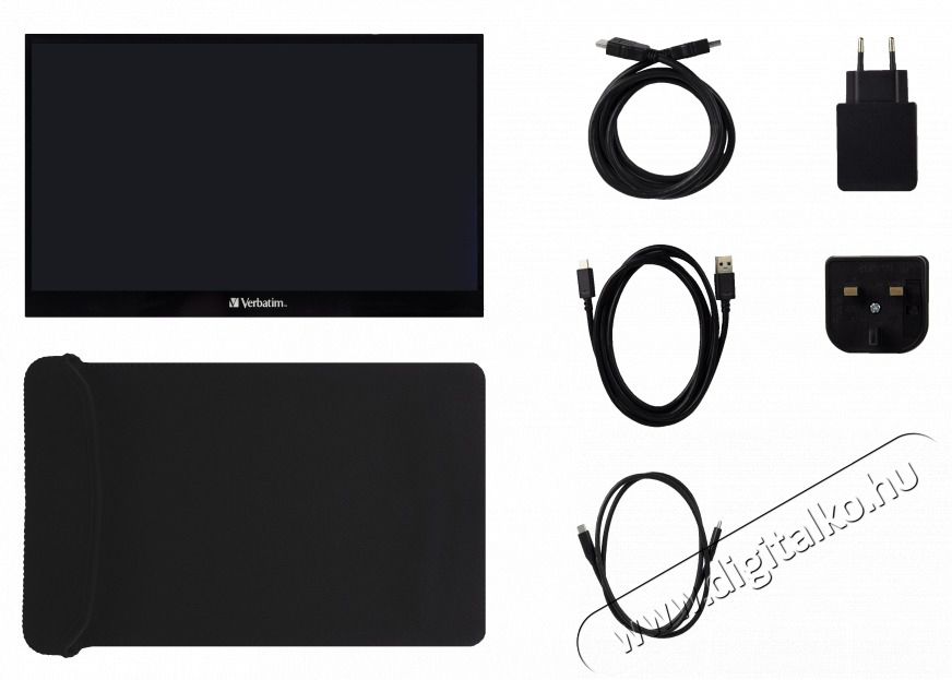 VERBATIM 49593 17,3 PMT-17 FHD IPS HDMI/USB-C fekete f&eacute;m bor&iacute;t&aacute;s&uacute; &eacute;rintők&eacute;pernyős monitor Iroda &eacute;s sz&aacute;m&iacute;t&aacute;stechnika - Monitor - &Eacute;rintők&eacute;pernyős monitor - 507923
