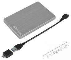 VERBATIM 53662 Store n Go ALU Slim 2,5&rdquo; 1TB USB 3.2 Gen 1 sz&uuml;rke HDD Iroda &eacute;s sz&aacute;m&iacute;t&aacute;stechnika - Adatt&aacute;rol&oacute; / merevlemez - K&uuml;lső HDD - 507846