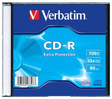 VERBATIM 43347 CD-R 700MB/52x/extra protection írható felület/egyszer írható CD 1db (műanyag tokos) Audio-Video / Hifi / Multimédia - Hordozható CD / DVD / Multimédia készülék - Hordozható CD / Multimédia rádiómagnó / Boombox - 514151