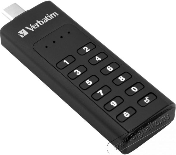 VERBATIM Keypad Secure Drive USB-C 128GB USB 3.1 pendrive Mem&oacute;ria k&aacute;rtya / Pendrive - Pendrive - 529118