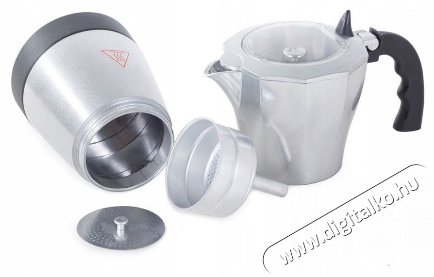 Verk Elektromos kotyog&oacute;s k&aacute;v&eacute;főző, alum&iacute;nium, 6 adagos, 300 ml Konyhai term&eacute;kek - K&aacute;v&eacute;főző / k&aacute;v&eacute;&ouml;rlő / kieg&eacute;sz&iacute;tő - Kotyog&oacute; k&aacute;v&eacute;főző - 512894