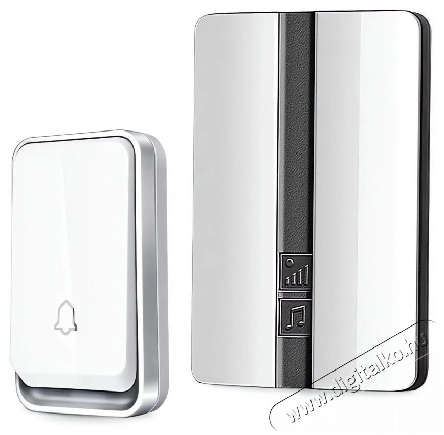 Verk 01701 Wireless doorbell IP44, receiver, remote control, 150 m, white H&aacute;ztart&aacute;s / Otthon / K&uuml;lt&eacute;r - Lak&aacute;sfelszerel&eacute;s - Csengő - 519831