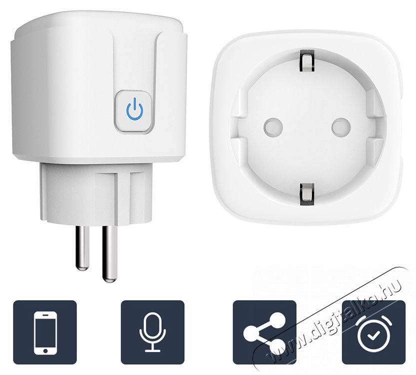Verk 06273 WiFi Okos konnektor időz&iacute;tővel, 16 A H&aacute;ztart&aacute;s / Otthon / K&uuml;lt&eacute;r - Okos otthon - Okos konnektor - 520276