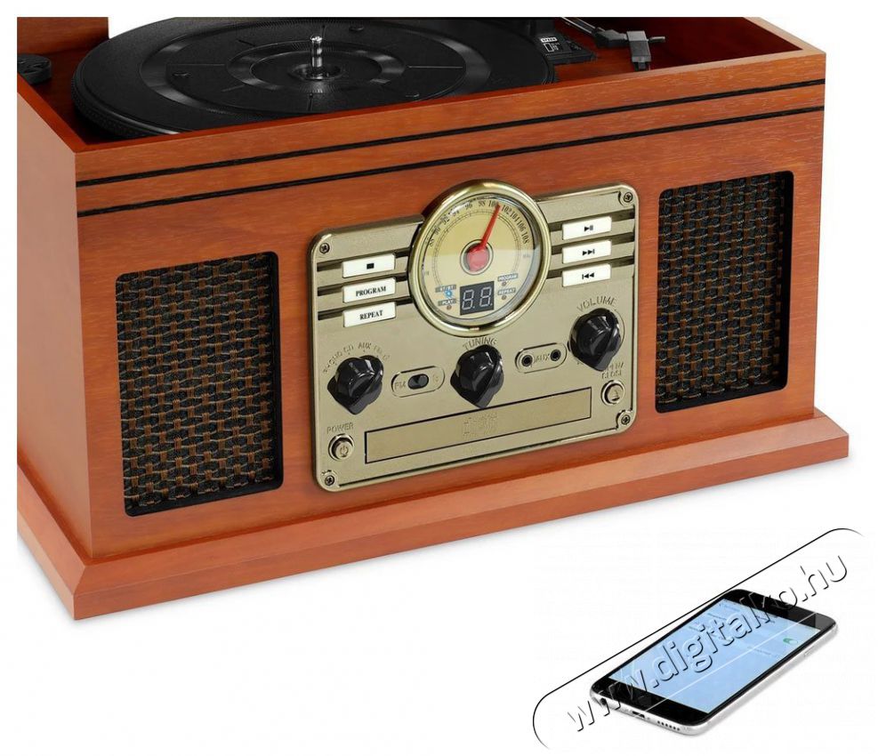 Victrola VTA-200B barna Audio-Video / Hifi / Multim&eacute;dia - Bakelit lemezj&aacute;tsz&oacute; - Bakelit lemezj&aacute;tsz&oacute; - 526599