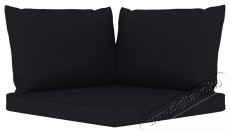 vidaXL h&aacute;romszem&eacute;lyes kerti kanap&eacute; fekete p&aacute;rn&aacute;kkal H&aacute;ztart&aacute;s / Otthon / K&uuml;lt&eacute;r - K&uuml;lt&eacute;r / kerti term&eacute;k / grill - Kerti b&uacute;tor - 398931