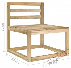 vidaXL h&aacute;romszem&eacute;lyes kerti kanap&eacute; fekete p&aacute;rn&aacute;kkal H&aacute;ztart&aacute;s / Otthon / K&uuml;lt&eacute;r - K&uuml;lt&eacute;r / kerti term&eacute;k / grill - Kerti b&uacute;tor - 398931