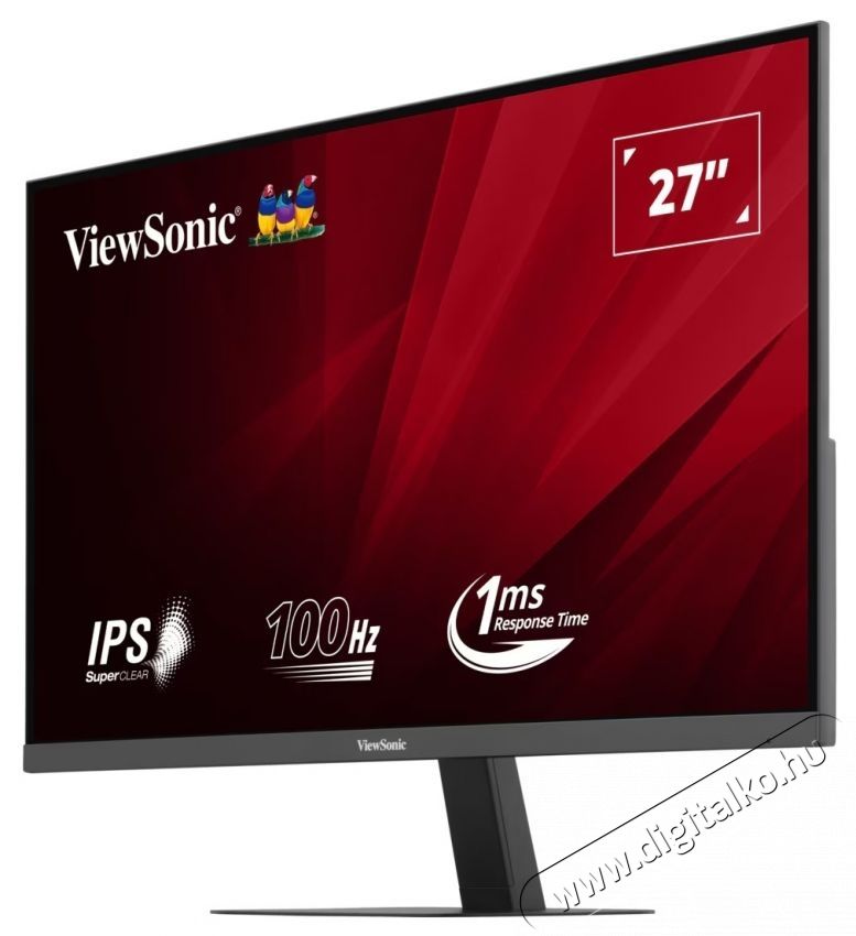 VIEWSONIC VA2708-2K-HD IPS LED monitor, 27 , QHD (2560x1440), 100 Hz, 1 ms (MPRT), HDR10, HDMI, DisplayPort, Fekete Iroda &eacute;s sz&aacute;m&iacute;t&aacute;stechnika - Monitor - Monitor - 534002