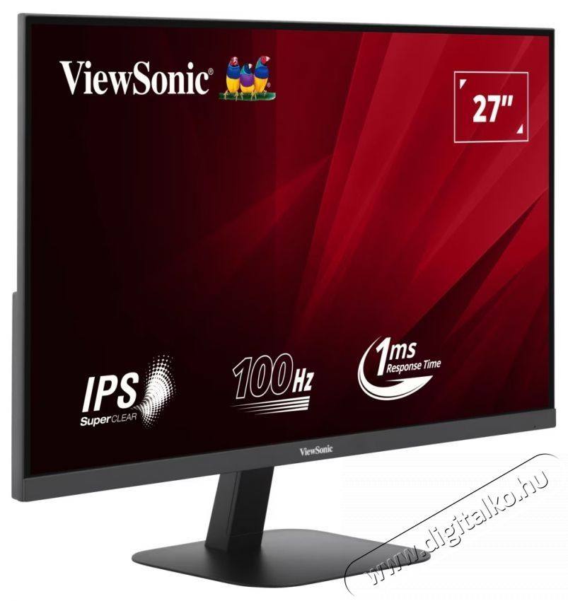 VIEWSONIC VA2708-2K-HD IPS LED monitor, 27 , QHD (2560x1440), 100 Hz, 1 ms (MPRT), HDR10, HDMI, DisplayPort, Fekete Iroda &eacute;s sz&aacute;m&iacute;t&aacute;stechnika - Monitor - Monitor - 534002