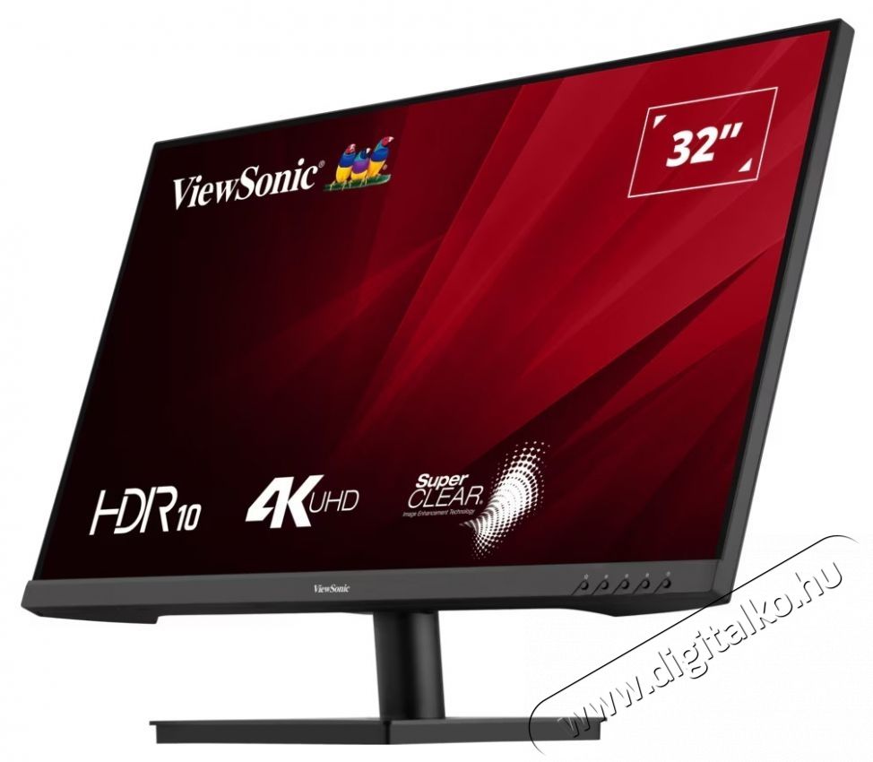 VIEWSONIC VA3208-4K-HD VA LED monitor 32 , 4K UHD (3840x2160), 60Hz, 4ms, 2x HDMI, DisplayPort, fekete Iroda &eacute;s sz&aacute;m&iacute;t&aacute;stechnika - Monitor - Monitor - 534001