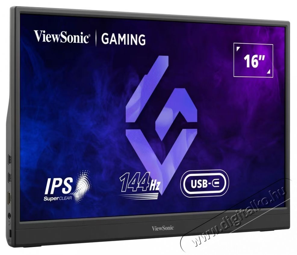 VIEWSONIC VX1654 LED IPS Hordozhat&oacute; gaming monitor 16 , Full HD (1920x1080), 144Hz, 4.67ms, AMD FreeSync&trade;, USB Type-C, miniHDMI, fekete Iroda &eacute;s sz&aacute;m&iacute;t&aacute;stechnika - Monitor - Monitor - 534007