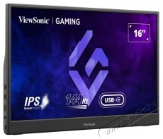 VIEWSONIC VX1654 LED IPS Hordozhat&oacute; gaming monitor 16 , Full HD (1920x1080), 144Hz, 4.67ms, AMD FreeSync&trade;, USB Type-C, miniHDMI, fekete Iroda &eacute;s sz&aacute;m&iacute;t&aacute;stechnika - Monitor - Monitor - 534007