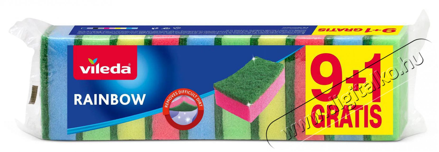 Vileda Rainbow szivacs 9+1 db Konyhai term&eacute;kek - Egy&eacute;b / Konyhai kieg&eacute;sz&iacute;tő - 505027