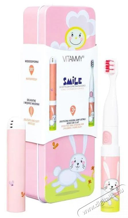 VITAMMY SMILE nyuszi Elektromos fogkefe Sz&eacute;ps&eacute;g&aacute;pol&aacute;s / Eg&eacute;szs&eacute;g - Sz&aacute;j / fog &aacute;pol&aacute;s - Elektromos fogkefe - 526628