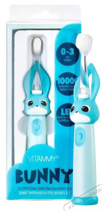 VITAMMY Nyuszi, k&eacute;k sz&iacute;nű Elektromos fogkefe Sz&eacute;ps&eacute;g&aacute;pol&aacute;s / Eg&eacute;szs&eacute;g - Sz&aacute;j / fog &aacute;pol&aacute;s - Elektromos fogkefe - 526617