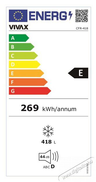 Vivax CFR-418 fagyaszt&oacute;l&aacute;da Konyhai term&eacute;kek - Hűtő, fagyaszt&oacute; (szabadon&aacute;ll&oacute;) - Fagyaszt&oacute;l&aacute;da - 501461