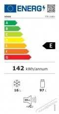 Vivax TTR-116E+ egyajt&oacute;s hűtő Konyhai term&eacute;kek - Hűtő, fagyaszt&oacute; (szabadon&aacute;ll&oacute;) - Egyajt&oacute;s hűtő - 540022