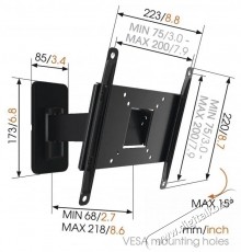 Vogels MA2030 Wall Mount Holder 19-40  TV tart&oacute; konzol Tv kieg&eacute;sz&iacute;tők - Fali tart&oacute; / konzol - Fali tv tart&oacute; - 532393
