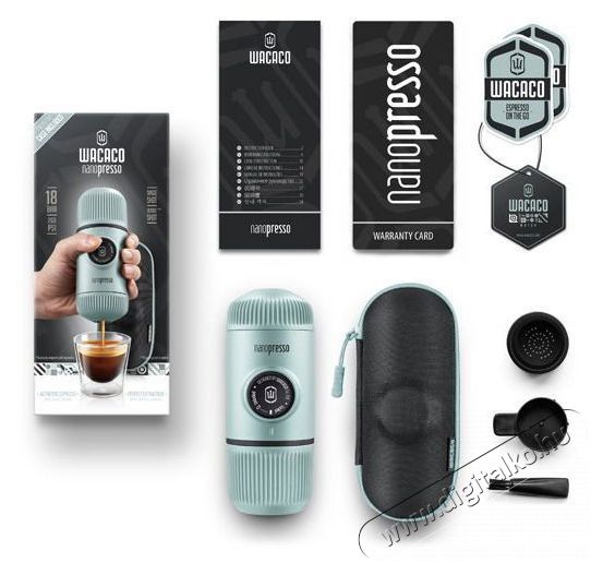 WACACO Nanopresso Arctic Blue tokkal Konyhai term&eacute;kek - K&aacute;v&eacute;főző / k&aacute;v&eacute;&ouml;rlő / kieg&eacute;sz&iacute;tő - Pressz&oacute; k&aacute;v&eacute;főző - 512900