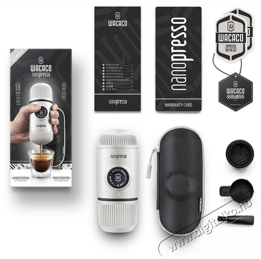 WACACO Nanopresso Chill White tokkal Konyhai term&eacute;kek - K&aacute;v&eacute;főző / k&aacute;v&eacute;&ouml;rlő / kieg&eacute;sz&iacute;tő - Pressz&oacute; k&aacute;v&eacute;főző - 512901