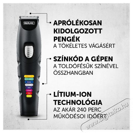 Wahl Color Trim Advanced vezet&eacute;k n&eacute;lk&uuml;li testszőrny&iacute;r&oacute; Sz&eacute;ps&eacute;g&aacute;pol&aacute;s / Eg&eacute;szs&eacute;g - Szőrtelen&iacute;tő / borotva - F&eacute;rfi borotva - 501926