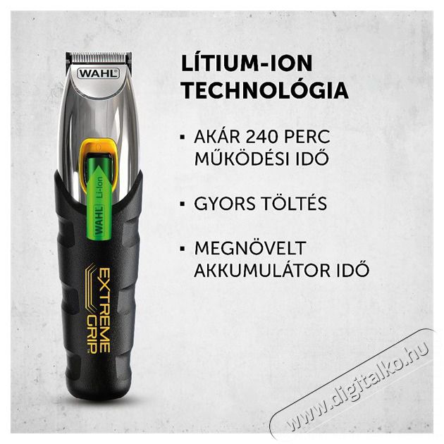 Wahl Extreme Grip vezet&eacute;k n&eacute;lk&uuml;li szak&aacute;llv&aacute;g&oacute; Sz&eacute;ps&eacute;g&aacute;pol&aacute;s / Eg&eacute;szs&eacute;g - Szőrtelen&iacute;tő / borotva - Arc- &eacute;s testszőrzet v&aacute;g&oacute;, form&aacute;z&oacute; - 501783
