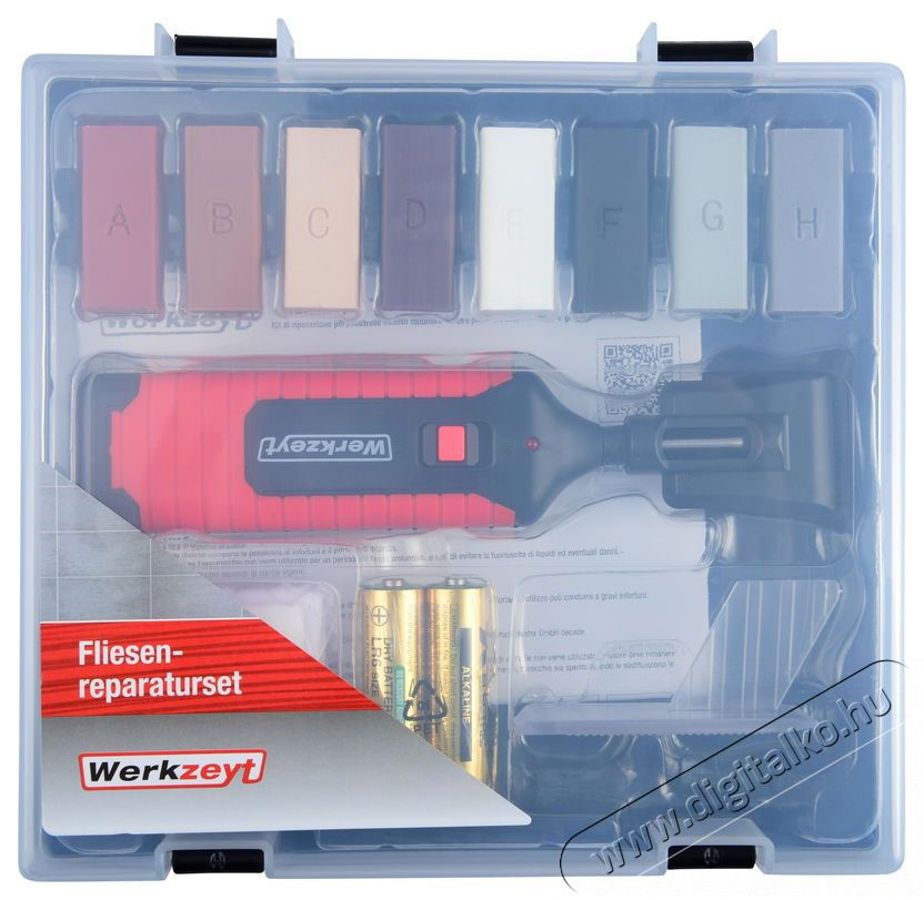 WERKZEYT kő, csempe &eacute;s csempepadl&oacute; jav&iacute;t&oacute;k&eacute;szlet H&aacute;ztart&aacute;s / Otthon / K&uuml;lt&eacute;r - Szersz&aacute;m - Egy&eacute;b szersz&aacute;m - 520354