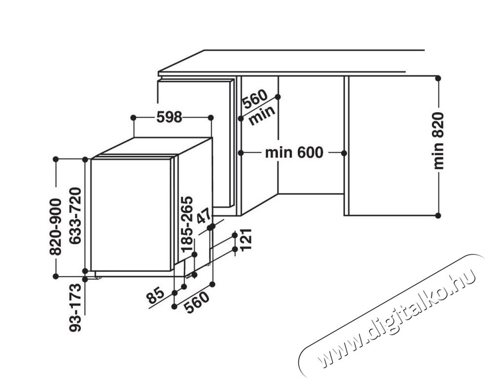 Whirlpool WEIC 3C26 F mosogat&oacute;g&eacute;p Konyhai term&eacute;kek - Mosogat&oacute;g&eacute;p - Norm&aacute;l (60cm) be&eacute;p&iacute;thető mosogat&oacute;g&eacute;p - 307470
