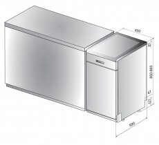 Whirlpool WSBO 3O23 PF X be&eacute;p&iacute;thető keskeny mosogat&oacute;g&eacute;p Konyhai term&eacute;kek - Mosogat&oacute;g&eacute;p - Keskeny (45cm-ig) be&eacute;p&iacute;thető mosogat&oacute;g&eacute;p - 348495