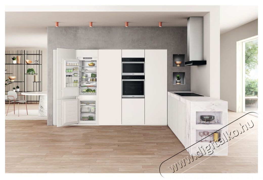 Whirlpool WHC18 T573 HŰTŐ BE&Eacute;P&Iacute;THETŐ ALULFAGYASZT&Oacute;S Konyhai term&eacute;kek - Hűtő, fagyaszt&oacute; (be&eacute;p&iacute;thető) - Alulfagyaszt&oacute;s kombin&aacute;lt hűtő - 372665