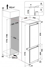 Whirlpool WHC18 T573 HŰTŐ BE&Eacute;P&Iacute;THETŐ ALULFAGYASZT&Oacute;S Konyhai term&eacute;kek - Hűtő, fagyaszt&oacute; (be&eacute;p&iacute;thető) - Alulfagyaszt&oacute;s kombin&aacute;lt hűtő - 372665