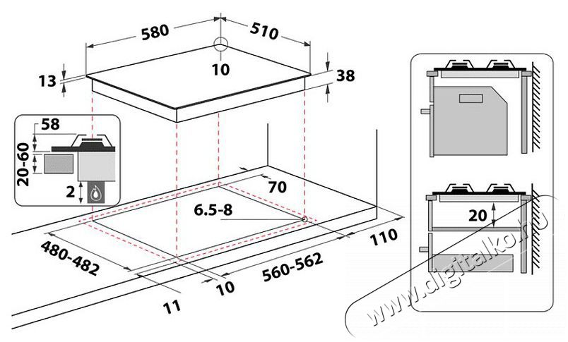Whirlpool TKRL 661 IX EU be&eacute;p&iacute;thető g&aacute;zfőzőlap Konyhai term&eacute;kek - S&uuml;tő-főzőlap, tűzhely (be&eacute;p&iacute;thető) - G&aacute;zfőzőlap (be&eacute;p&iacute;thető) - 379288