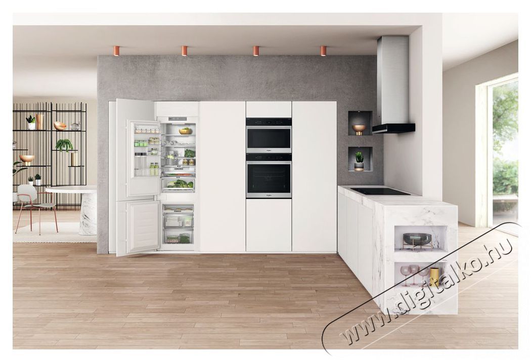 Whirlpool WHC18 T574 P Hűtő be&eacute;p&iacute;thető alulfagyaszt&oacute;s  Konyhai term&eacute;kek - Hűtő, fagyaszt&oacute; (be&eacute;p&iacute;thető) - Alulfagyaszt&oacute;s kombin&aacute;lt hűtő - 372663