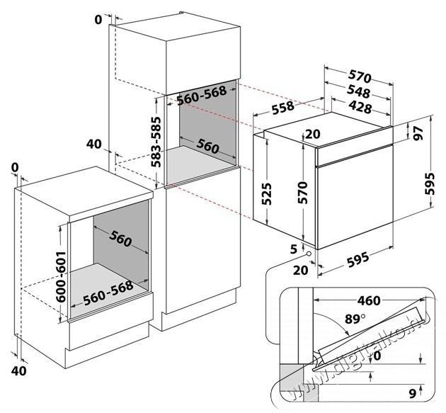 Whirlpool OMSK58RU1SX be&eacute;p&iacute;thető s&uuml;tő Konyhai term&eacute;kek - S&uuml;tő-főzőlap, tűzhely (be&eacute;p&iacute;thető) - S&uuml;tő (be&eacute;p&iacute;thető) - 462436