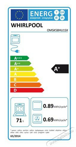 Whirlpool OMSK58HU1SX S&uuml;tő Elektromos Be&eacute;p&iacute;thető Gőz Funcki&oacute;val Konyhai term&eacute;kek - S&uuml;tő-főzőlap, tűzhely (be&eacute;p&iacute;thető) - S&uuml;tő (be&eacute;p&iacute;thető) - 473630