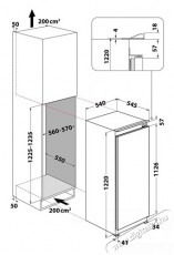 Whirlpool ARG 86122 HŰTŐ BE&Eacute;P&Iacute;THETŐ EGYAJT&Oacute;S Konyhai term&eacute;kek - Hűtő, fagyaszt&oacute; (be&eacute;p&iacute;thető) - Egyajt&oacute;s hűtő - 496658