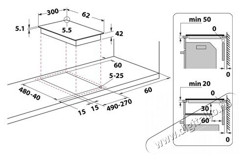 Whirlpool WRD 6030 B FŐZŐLAP BE&Eacute;P&Iacute;THETŐ INDUKCI&Oacute;S Konyhai term&eacute;kek - S&uuml;tő-főzőlap, tűzhely (szabadon&aacute;ll&oacute;) - Elektromos főzőlap (szabadon&aacute;ll&oacute;) - 499521