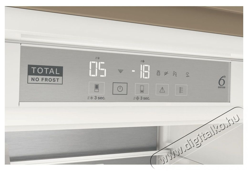 Whirlpool WH SP70 T232 P Be&eacute;p&iacute;thető Total No Frost hűtő, XL hűtőt&eacute;r/XL fagyaszt&oacute;t&eacute;r, 6. &Eacute;rz&eacute;k, Push To Open Konyhai term&eacute;kek - Hűtő, fagyaszt&oacute; (be&eacute;p&iacute;thető) - Alulfagyaszt&oacute;s kombin&aacute;lt hűtő - 499566