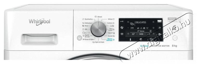 Whirlpool FFD 8489 BCV EE el&ouml;lt&ouml;ltős mos&oacute;g&eacute;p H&aacute;ztart&aacute;s / Otthon / K&uuml;lt&eacute;r - Mos&oacute;g&eacute;p / sz&aacute;r&iacute;t&oacute;g&eacute;p - El&ouml;lt&ouml;ltős norm&aacute;l (60cm-ig) mos&oacute;g&eacute;p - 499661