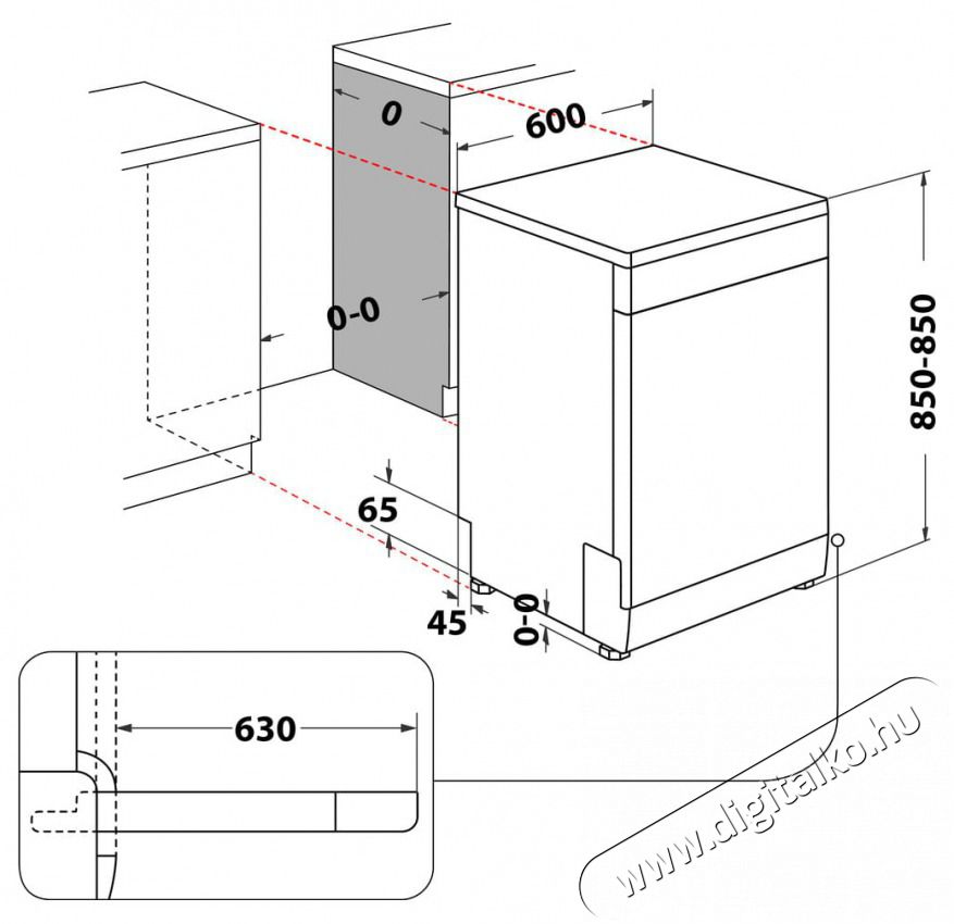 Whirlpool W7F HP33 X mosogat&oacute;g&eacute;p Konyhai term&eacute;kek - Mosogat&oacute;g&eacute;p - Norm&aacute;l (60cm) szabadon&aacute;ll&oacute; mosogat&oacute;g&eacute;p - 500803