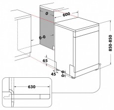 Whirlpool W7F HP33 X mosogat&oacute;g&eacute;p Konyhai term&eacute;kek - Mosogat&oacute;g&eacute;p - Norm&aacute;l (60cm) szabadon&aacute;ll&oacute; mosogat&oacute;g&eacute;p - 500803