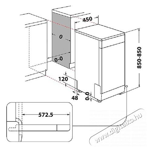 Whirlpool WSBC 3M27 X be&eacute;p&iacute;thető keskeny 10 ter&iacute;t&eacute;kes inox mosogat&oacute;g&eacute;p Konyhai term&eacute;kek - Mosogat&oacute;g&eacute;p - Keskeny (45cm-ig) be&eacute;p&iacute;thető mosogat&oacute;g&eacute;p - 502623