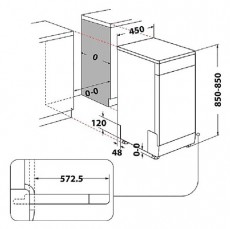 Whirlpool WSBC 3M27 X be&eacute;p&iacute;thető keskeny 10 ter&iacute;t&eacute;kes inox mosogat&oacute;g&eacute;p Konyhai term&eacute;kek - Mosogat&oacute;g&eacute;p - Keskeny (45cm-ig) be&eacute;p&iacute;thető mosogat&oacute;g&eacute;p - 502623