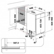 Whirlpool WSBC 3M27 X be&eacute;p&iacute;thető keskeny 10 ter&iacute;t&eacute;kes inox mosogat&oacute;g&eacute;p Konyhai term&eacute;kek - Mosogat&oacute;g&eacute;p - Keskeny (45cm-ig) be&eacute;p&iacute;thető mosogat&oacute;g&eacute;p - 502623