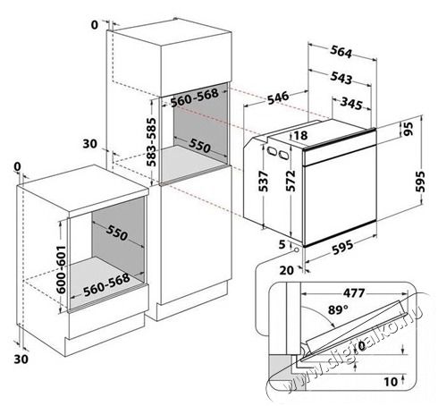 Whirlpool W7 OS4 4S2 H BL S&Uuml;TŐ BE&Eacute;P&Iacute;THETŐ ELEKTROMOS Konyhai term&eacute;kek - S&uuml;tő-főzőlap, tűzhely (be&eacute;p&iacute;thető) - S&uuml;tő (be&eacute;p&iacute;thető) - 502826