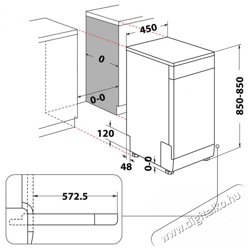 Whirlpool WH6FB10BS7A0X keskeny mosogat&oacute;g&eacute;p Konyhai term&eacute;kek - Mosogat&oacute;g&eacute;p - Keskeny (45cm-ig) szabadon&aacute;ll&oacute; mosogat&oacute;g&eacute;p - 504666