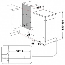 Whirlpool WH6FB10BS7A0X keskeny mosogat&oacute;g&eacute;p Konyhai term&eacute;kek - Mosogat&oacute;g&eacute;p - Keskeny (45cm-ig) szabadon&aacute;ll&oacute; mosogat&oacute;g&eacute;p - 504666