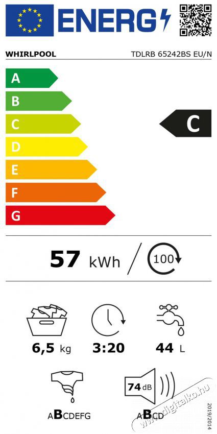 Whirlpool TDLRB65242BSEU/N fel&uuml;lt&ouml;ltős mos&oacute;g&eacute;p H&aacute;ztart&aacute;s / Otthon / K&uuml;lt&eacute;r - Mos&oacute;g&eacute;p / sz&aacute;r&iacute;t&oacute;g&eacute;p - Fel&uuml;lt&ouml;ltős mos&oacute;g&eacute;p - 367094