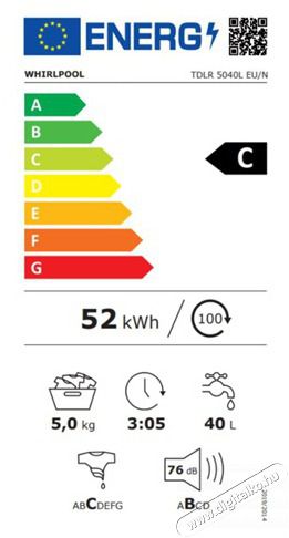 Whirlpool TDLR 5040L EU/N MOS&Oacute;G&Eacute;P FEL&Uuml;LT&Ouml;LTŐS H&aacute;ztart&aacute;s / Otthon / K&uuml;lt&eacute;r - Mos&oacute;g&eacute;p / sz&aacute;r&iacute;t&oacute;g&eacute;p - Fel&uuml;lt&ouml;ltős mos&oacute;g&eacute;p - 505189