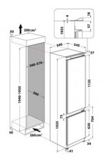Whirlpool WHC20D013D1 HŰTŐ ALULFAGYASZT&Oacute;S BE&Eacute;P&Iacute;THETŐ Konyhai term&eacute;kek - Hűtő, fagyaszt&oacute; (be&eacute;p&iacute;thető) - Alulfagyaszt&oacute;s kombin&aacute;lt hűtő - 505368