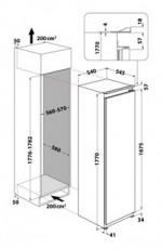 Whirlpool WHSD18A011B2 HŰTŐ EGYAJT&Oacute;S BE&Eacute;P&Iacute;THETŐ Konyhai term&eacute;kek - Hűtő, fagyaszt&oacute; (be&eacute;p&iacute;thető) - Egyajt&oacute;s hűtő - 505442